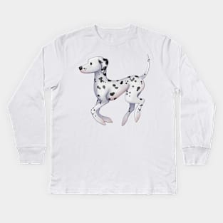 Cozy Dalmatian Kids Long Sleeve T-Shirt